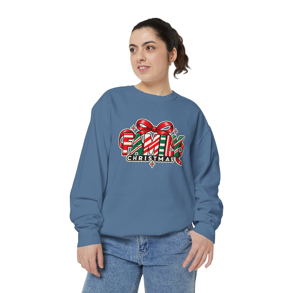 Family Christmas Candy Cane Holiday Sweatshirt