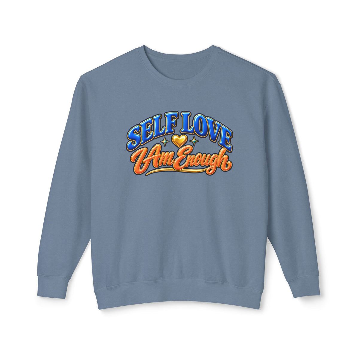 Self Love "I Am Enough" Crewneck Sweatshirt — Retro Positive Message Pullover