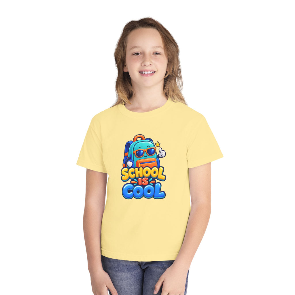 🎒 School Is Cool Backpack Cartoon Kids Tee