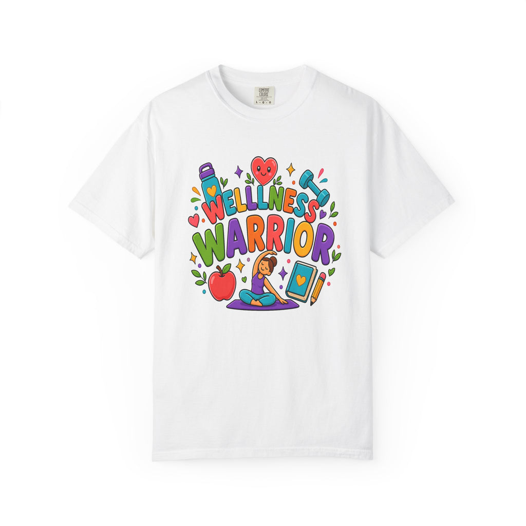 Wellness Warrior Teacher Comfort Colors® Heavyweight Tee 🌈💪