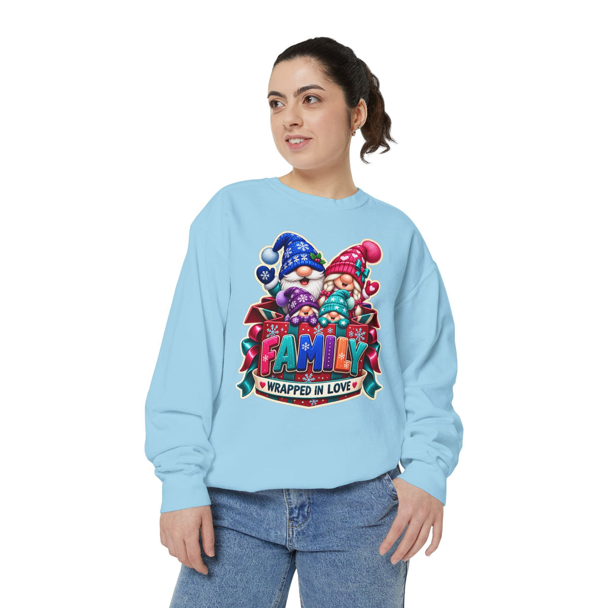 Family Wrapped in Gnome Love Christmas Sweatshirt