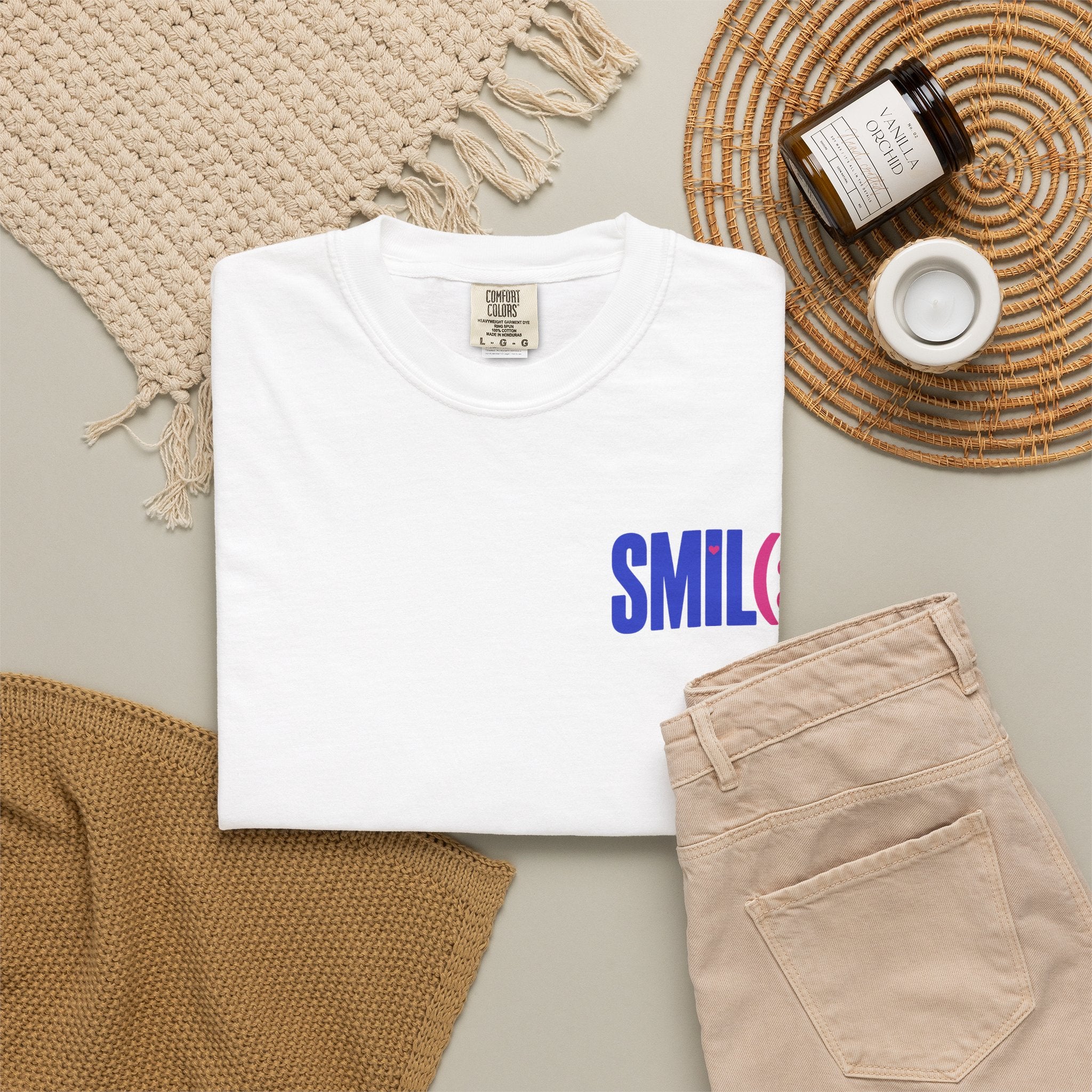 SMIL(: It’s Free Garment-Dyed Graphic Tee