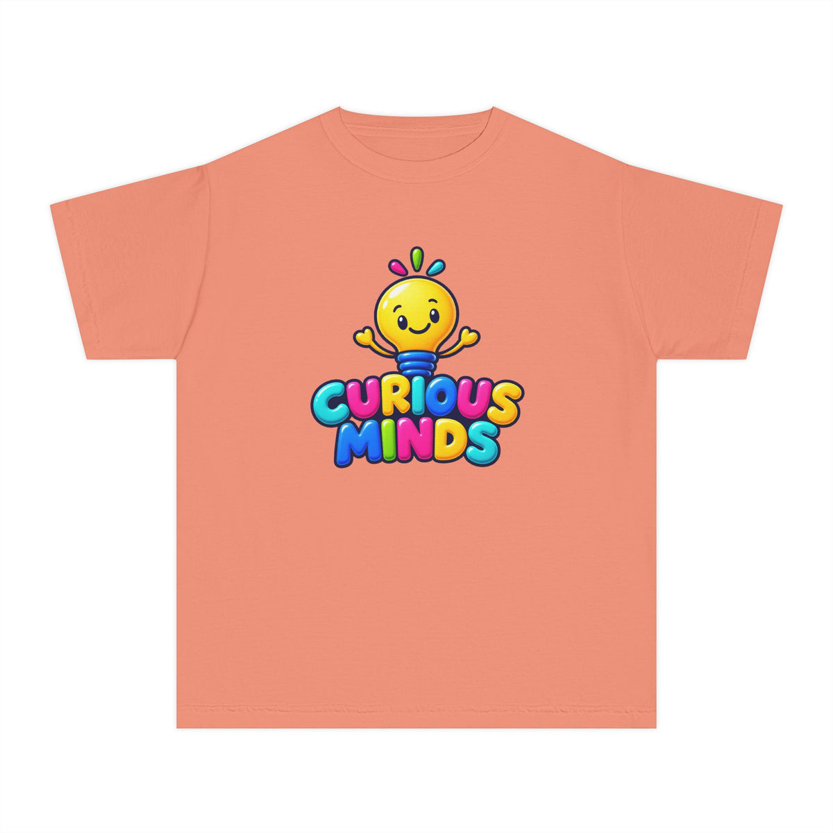 💡 Curious Minds Kids Tee Colorful Happy Character