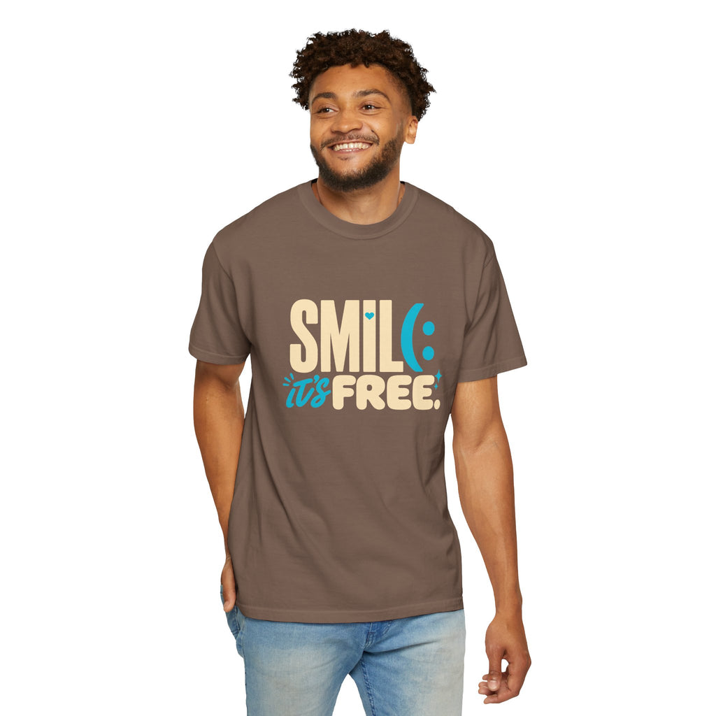 SMIL(: It’s Free Garment-Dyed Graphic Tee