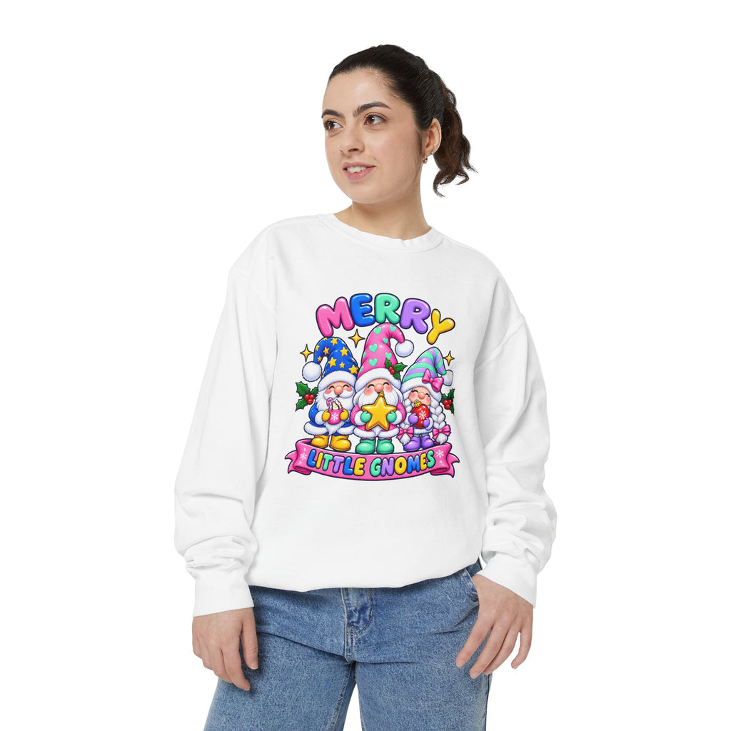 Merry Little Gnomes Sweatshirt Cute Christmas Holiday Crewneck