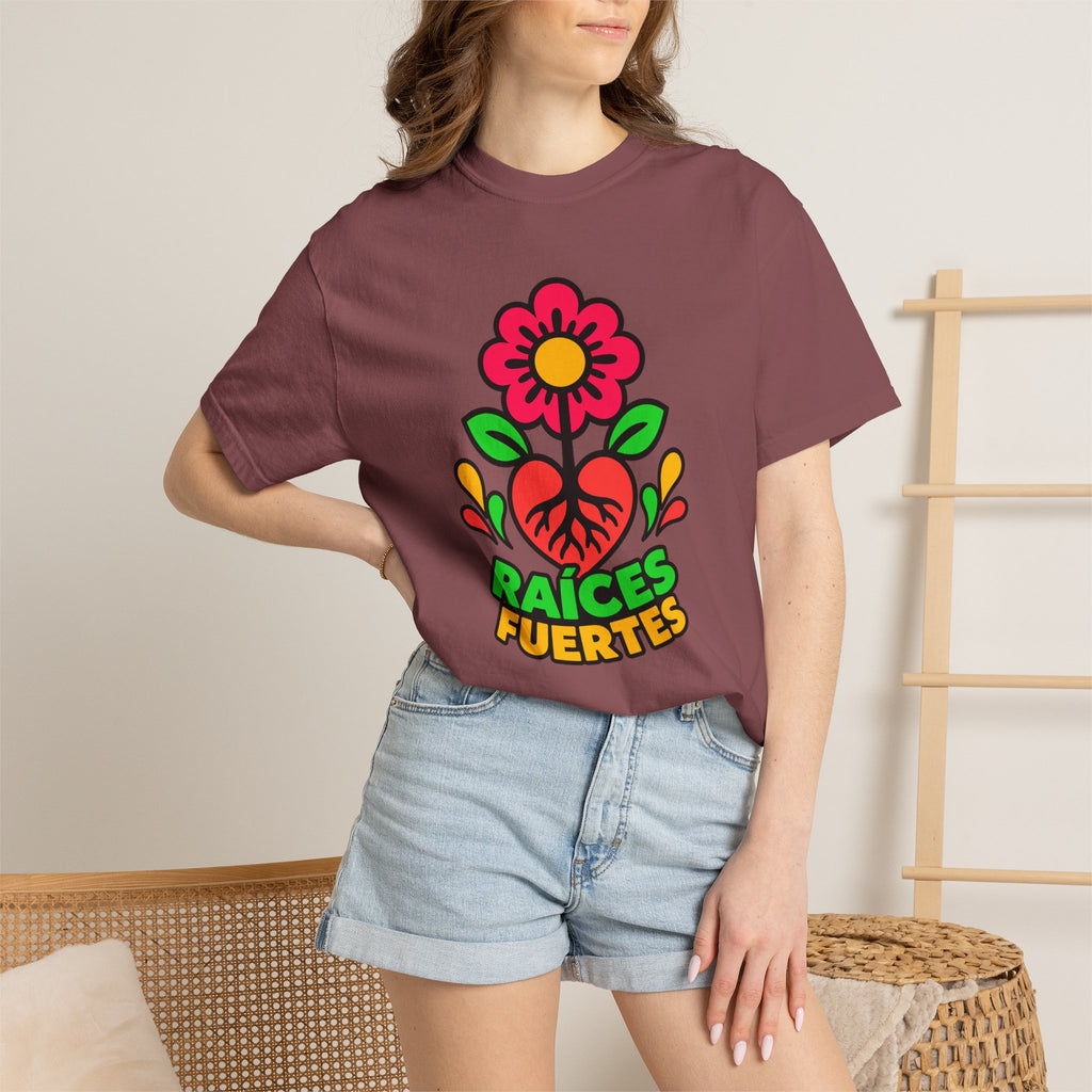 Raíces Fuertes Latino Heritage Heavyweight Tee 🌺❤️