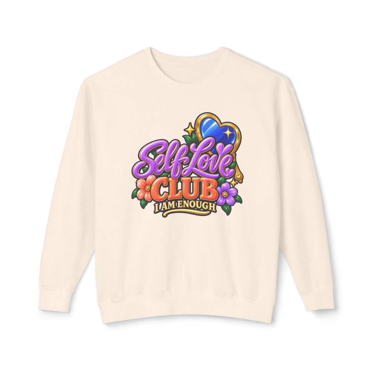 Self Love Club Sweatshirt — "I Am Enough" Graphic Crewneck 💙✨