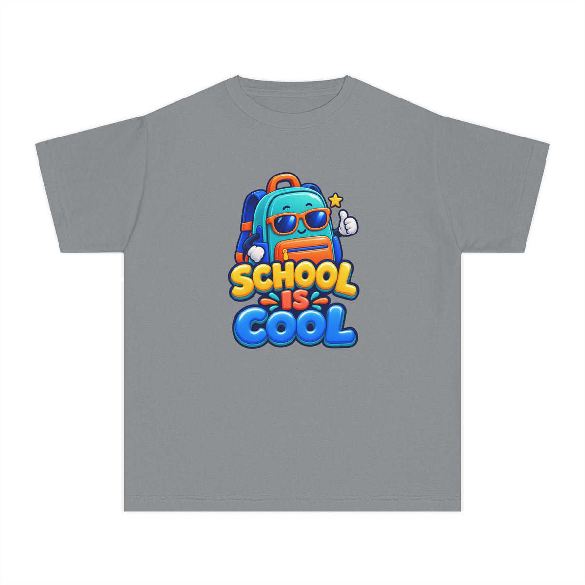 🎒 School Is Cool Backpack Cartoon Kids Tee