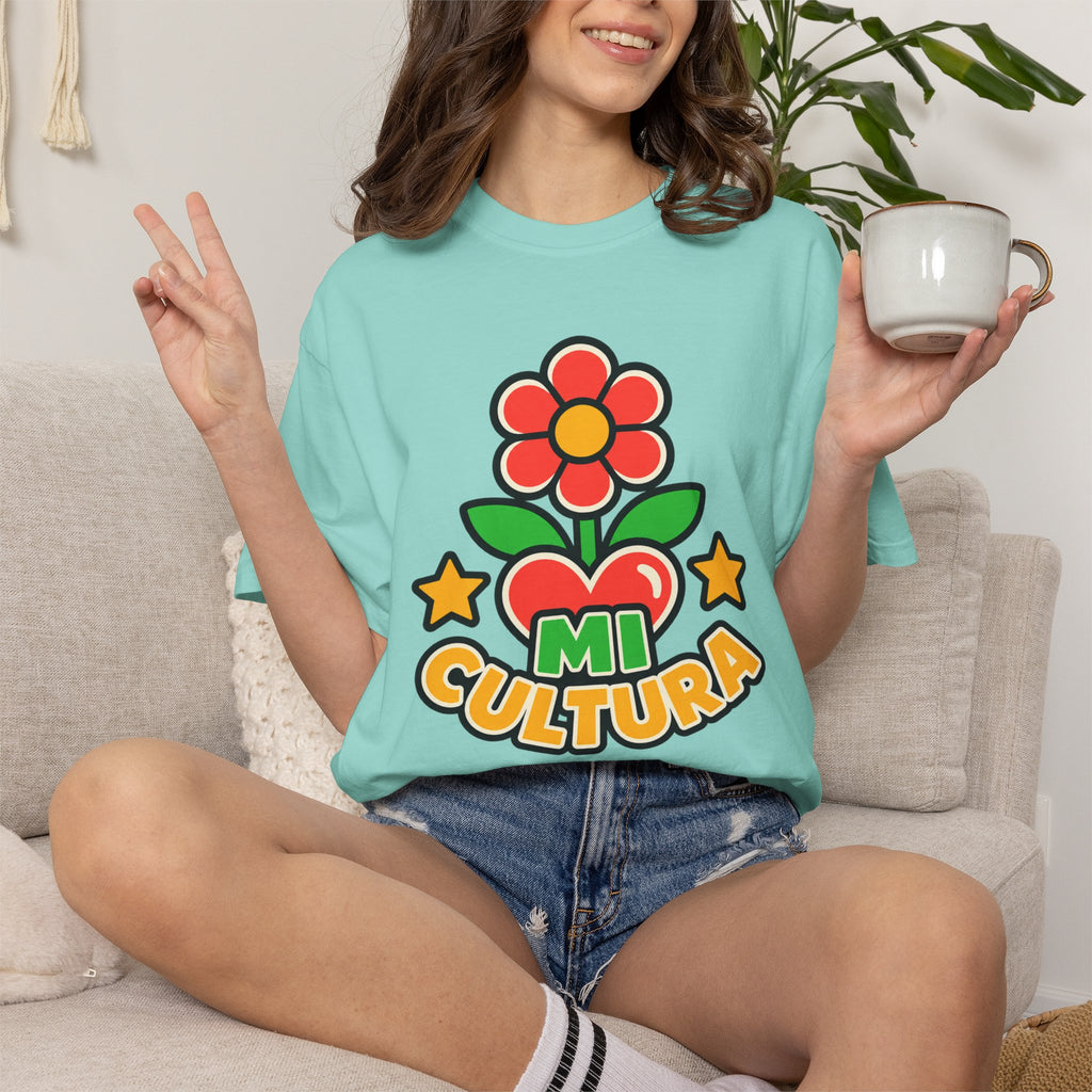 Mi Cultura Latino Heritage Heavyweight Tee 🌺❤️