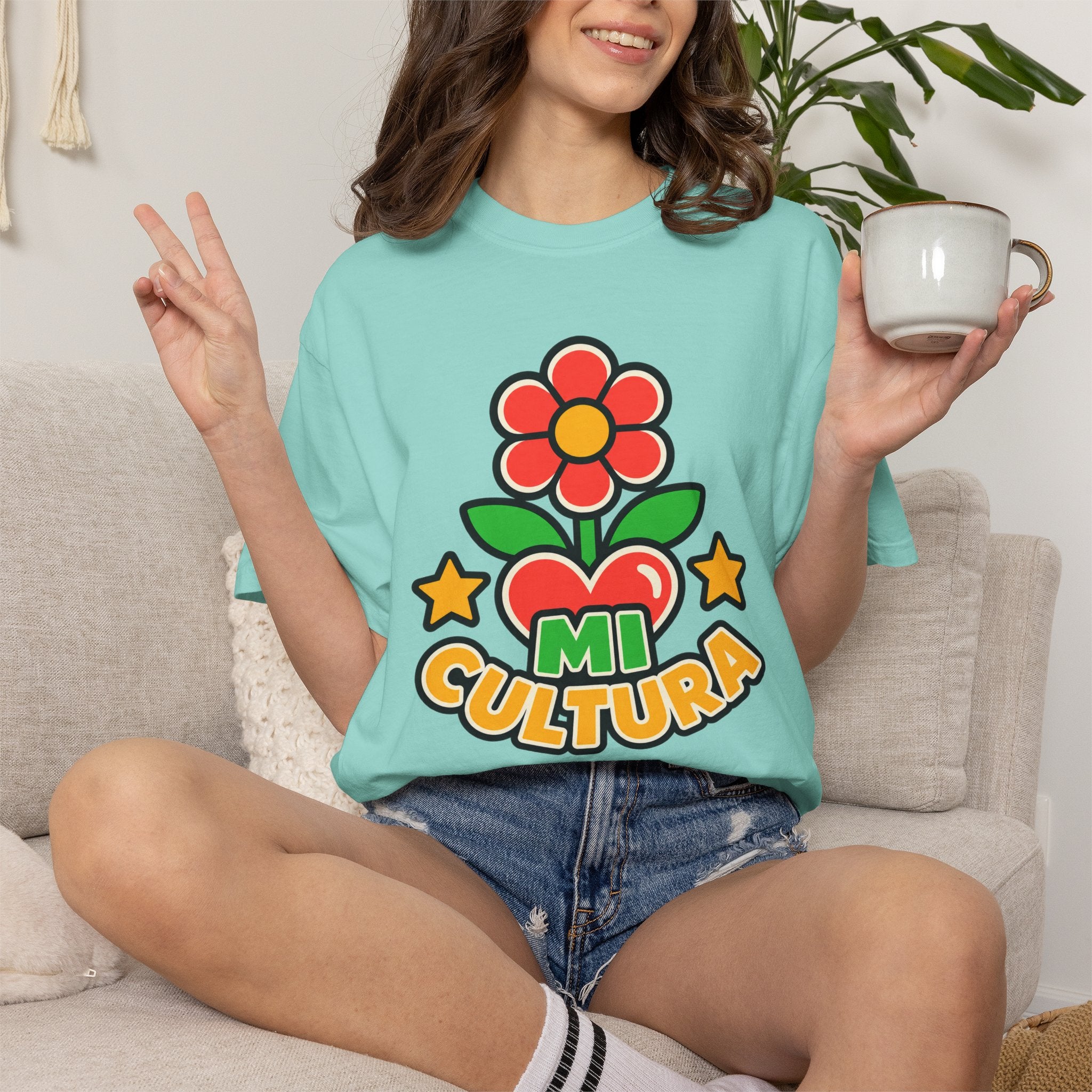 Mi Cultura Latino Heritage Heavyweight Tee 🌺❤️