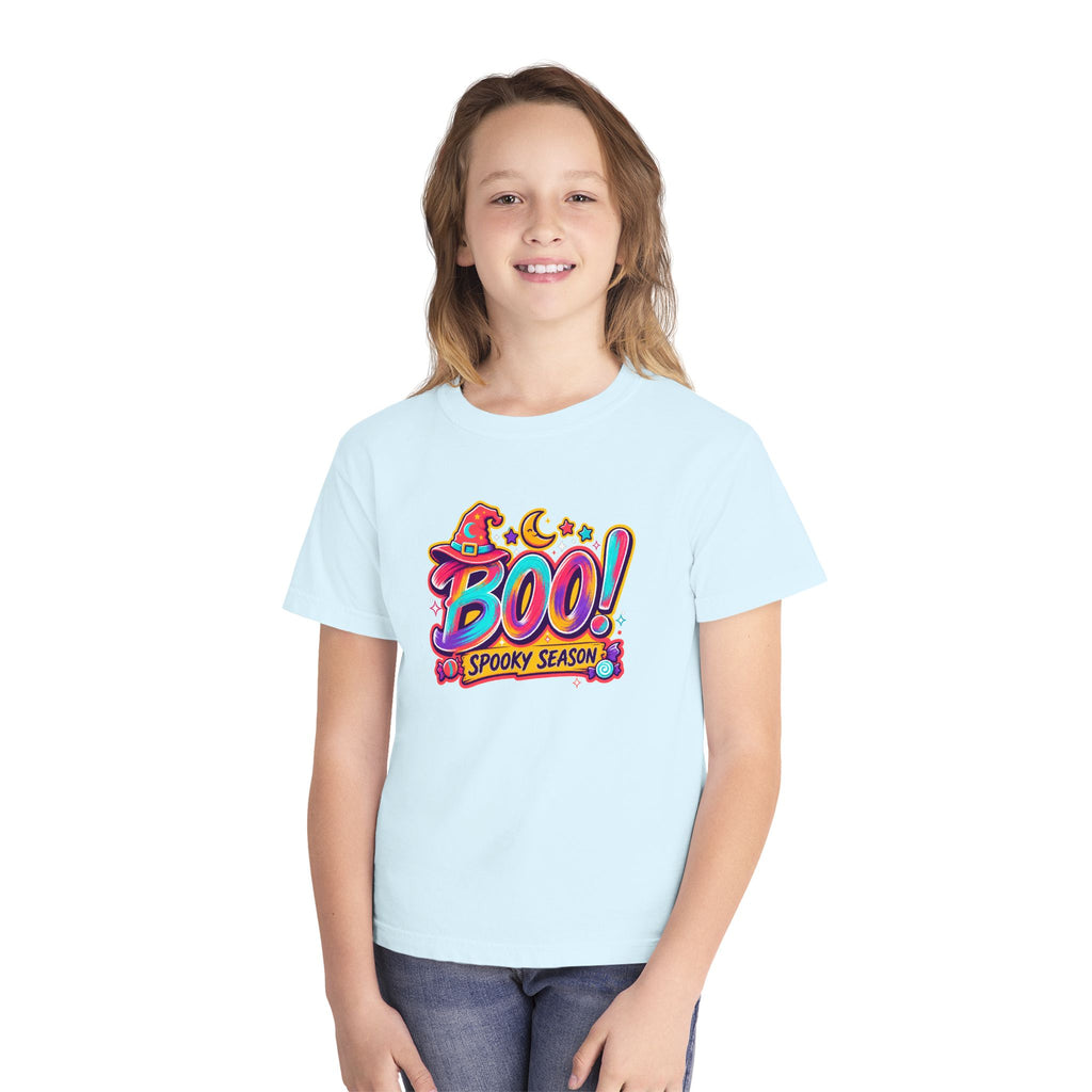 🎃 BOO! Spooky Season Youth Retro Tee ✨