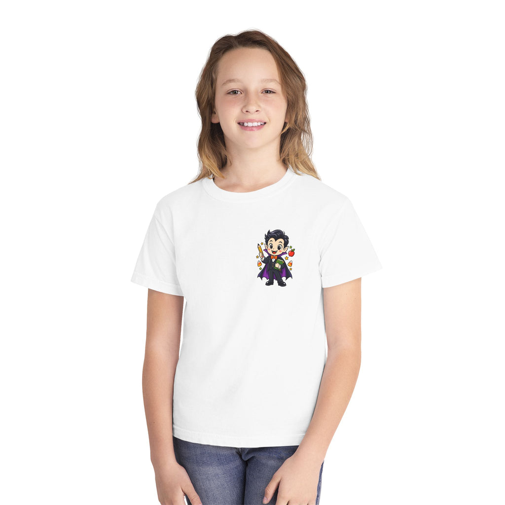 Vampire Trick-or-Treat Kids Tee — Cute Cartoon Vampire Halloween Shirt