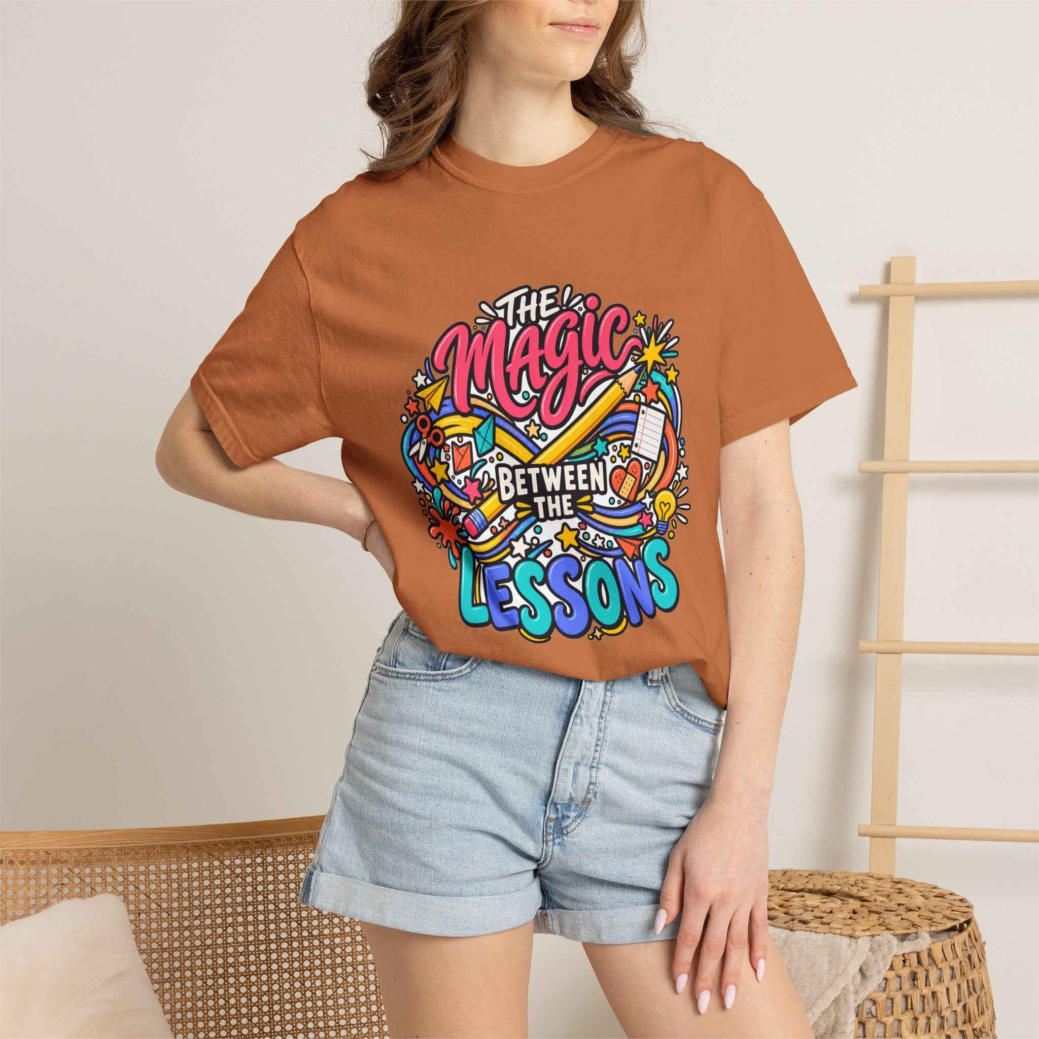The Magic Between the Lessons Teacher Comfort Colors® Tee ✏️✨