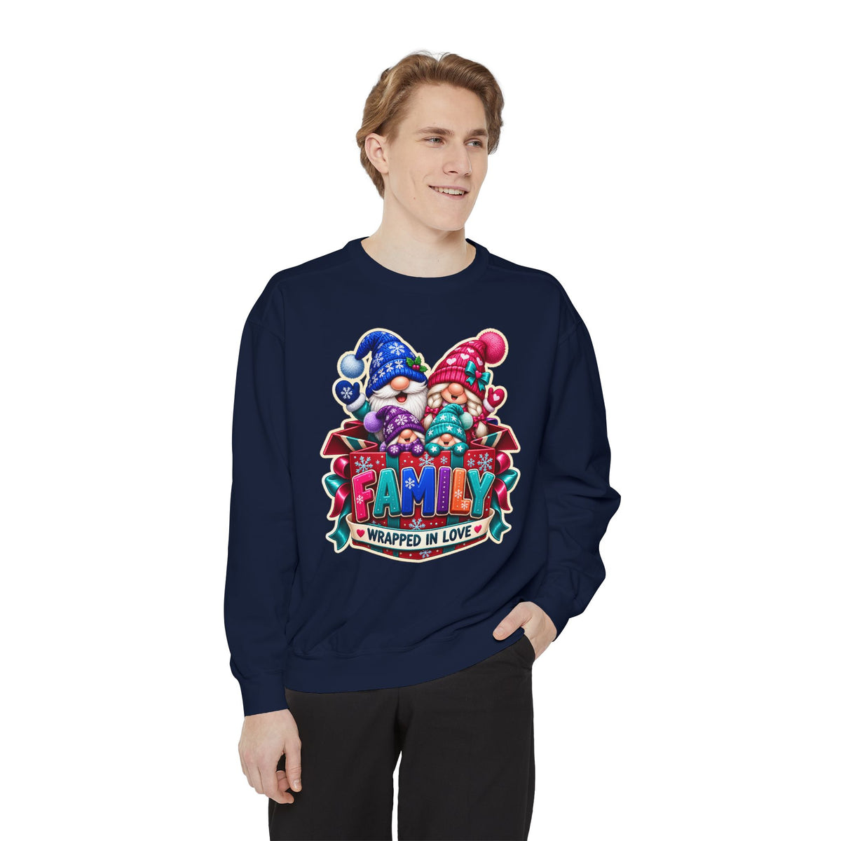Family Wrapped in Gnome Love Christmas Sweatshirt