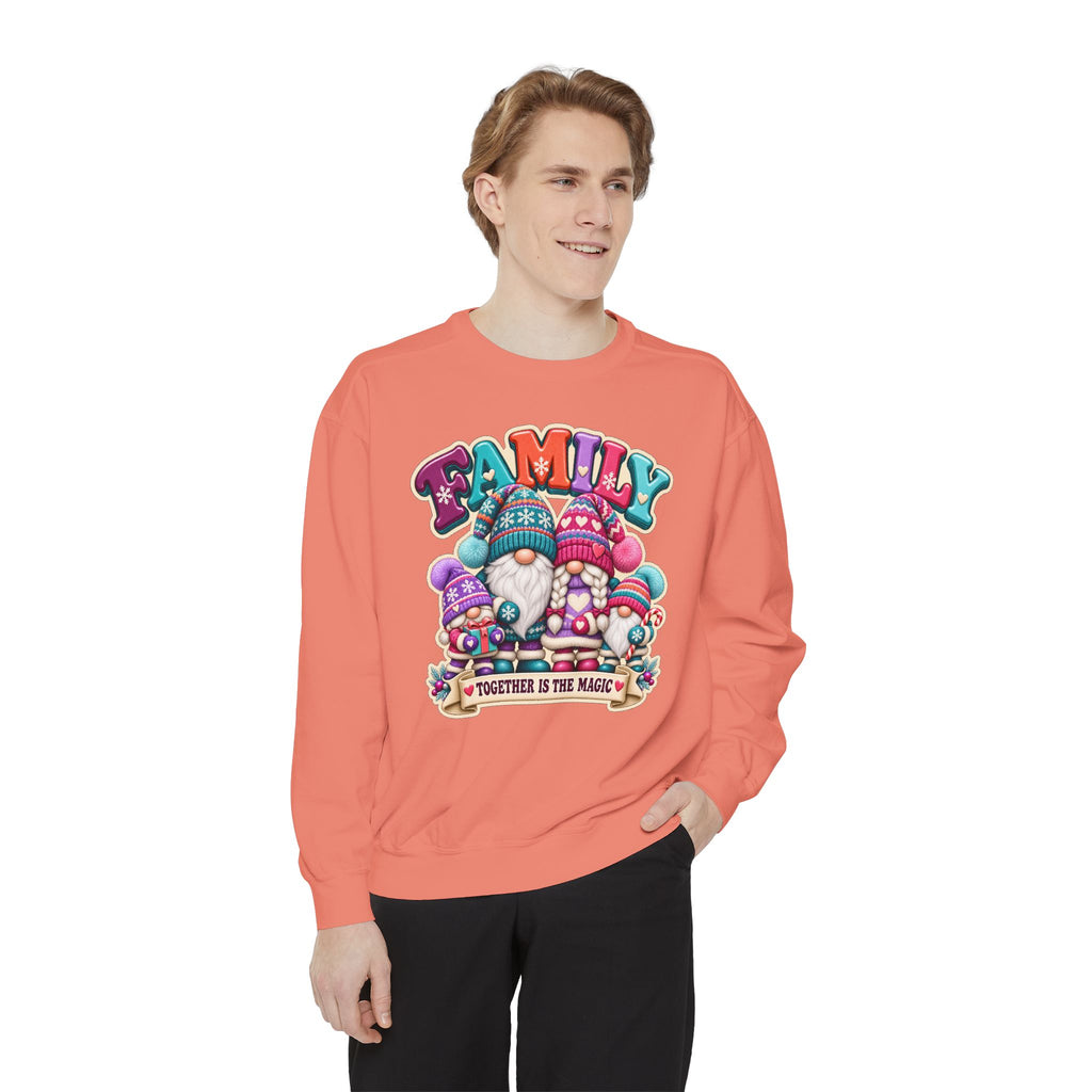 Family Gnomes "Together Is The Magic" Cozy Christmas Sweatshirt