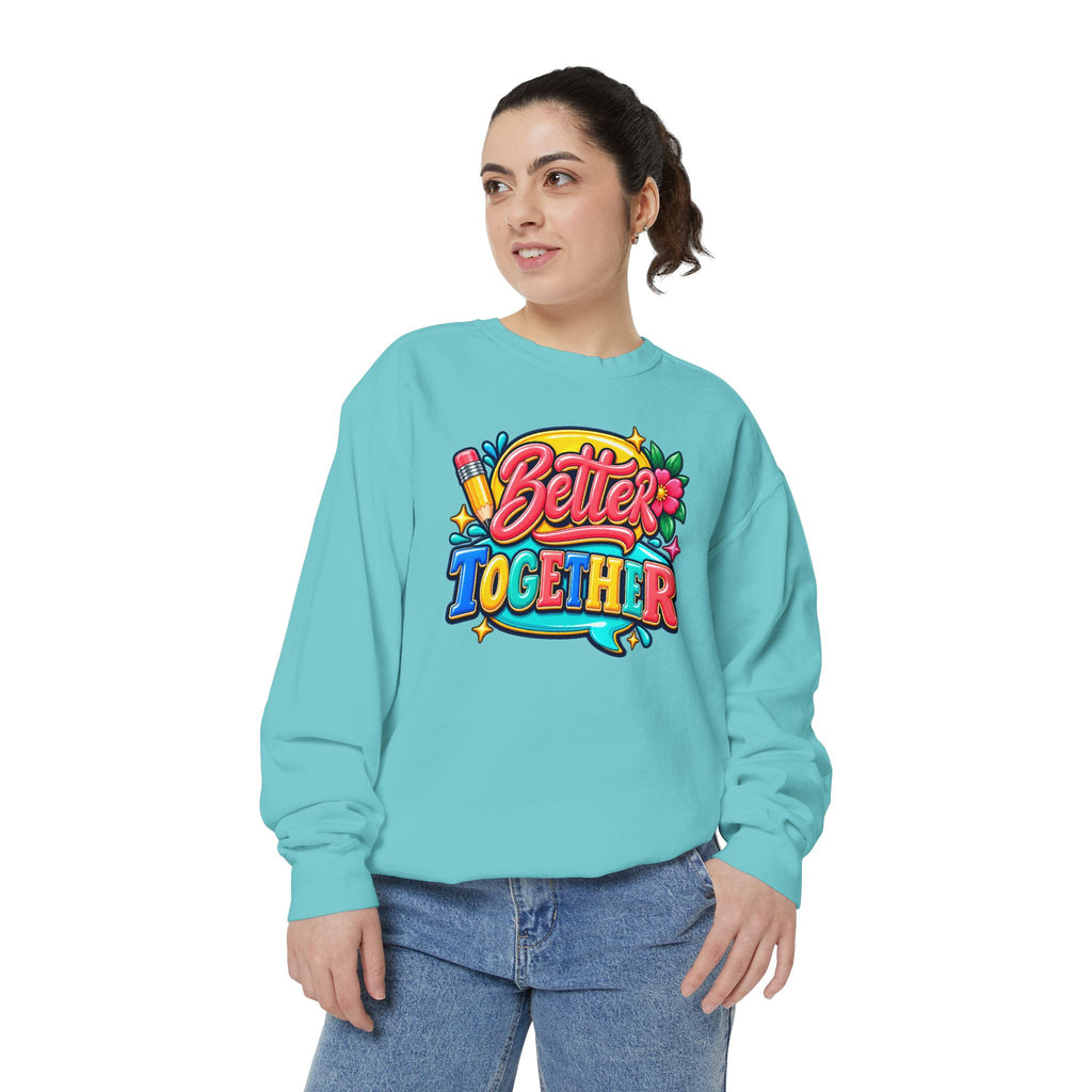 Better Together Sweatshirt Colorful Retro Graphic Crewneck