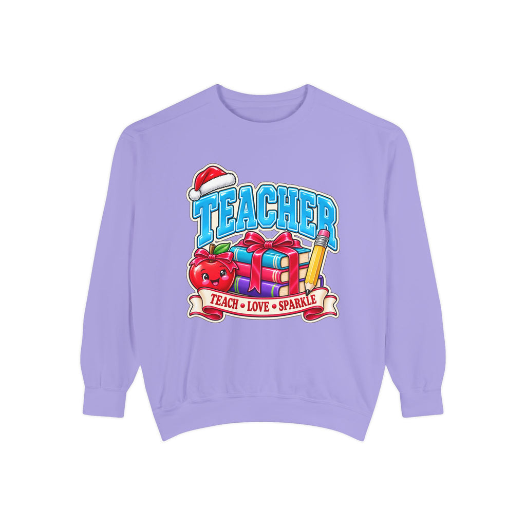 Teach • Love • Sparkle Christmas Teacher Sweatshirt