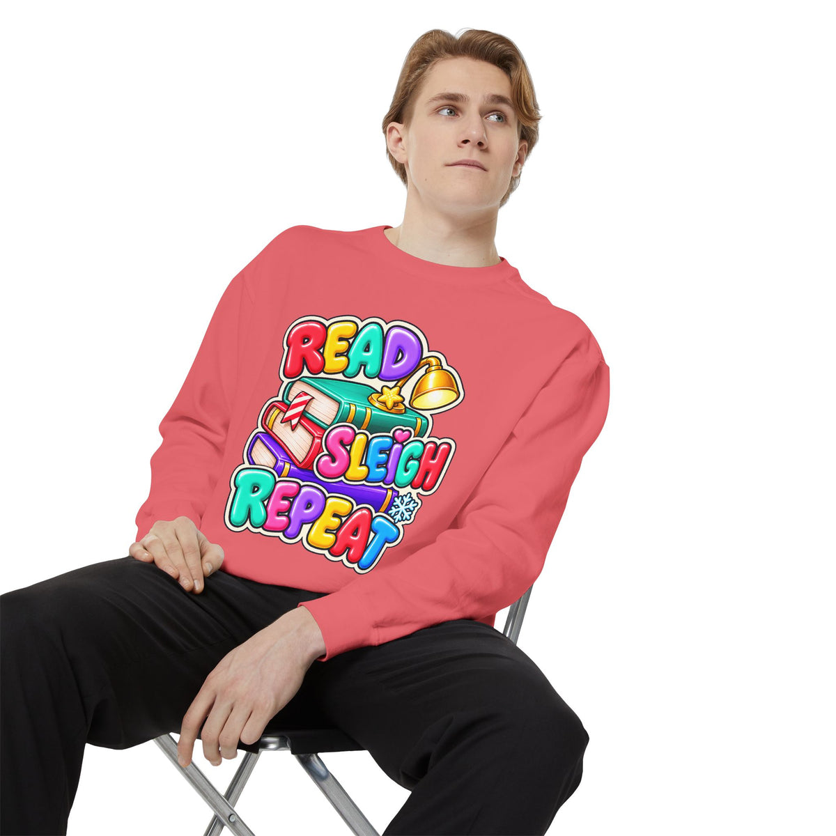 Read, Sleigh, Repeat Christmas Sweatshirt 📚🔔❄️