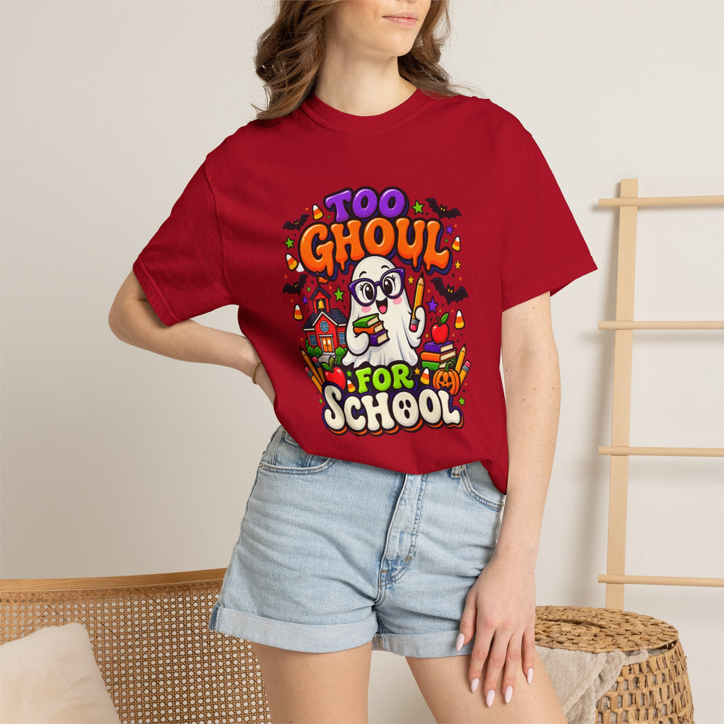 Too Ghoul for School T-Shirt — Cute Halloween Ghost Back-to-School Tee