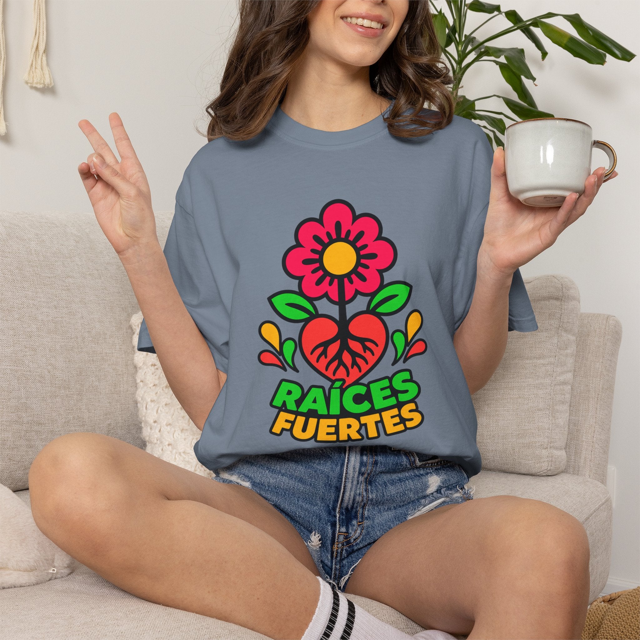 Raíces Fuertes Latino Heritage Heavyweight Tee 🌺❤️