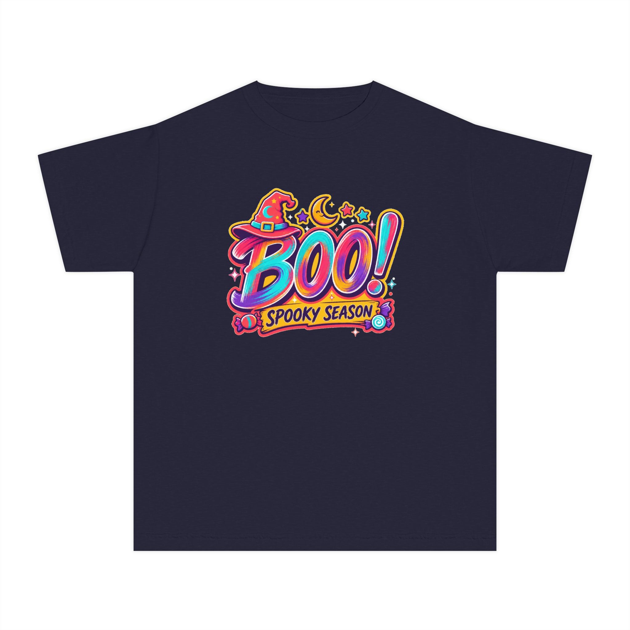 🎃 BOO! Spooky Season Youth Retro Tee ✨