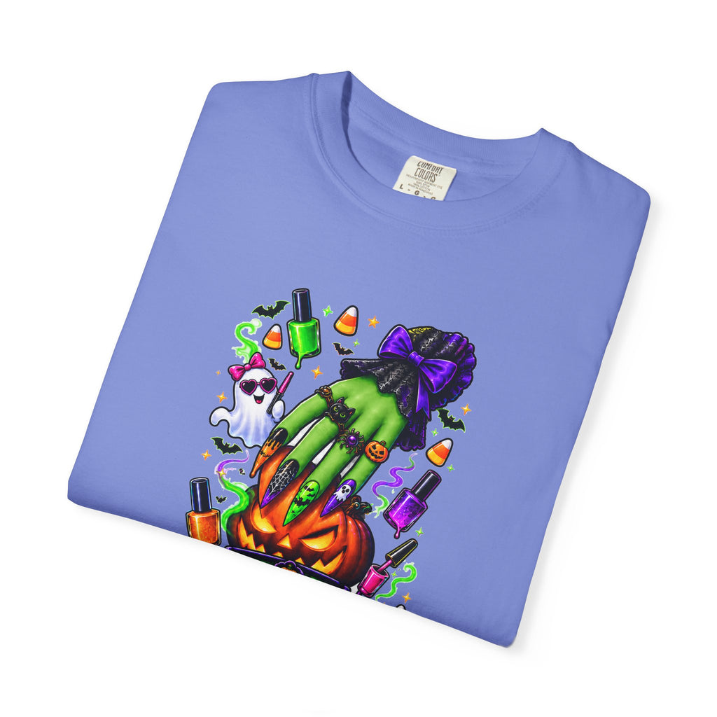 Nail Witch Halloween Tee – Adult Unisex Nail Tech & Beauty Salon Shirt