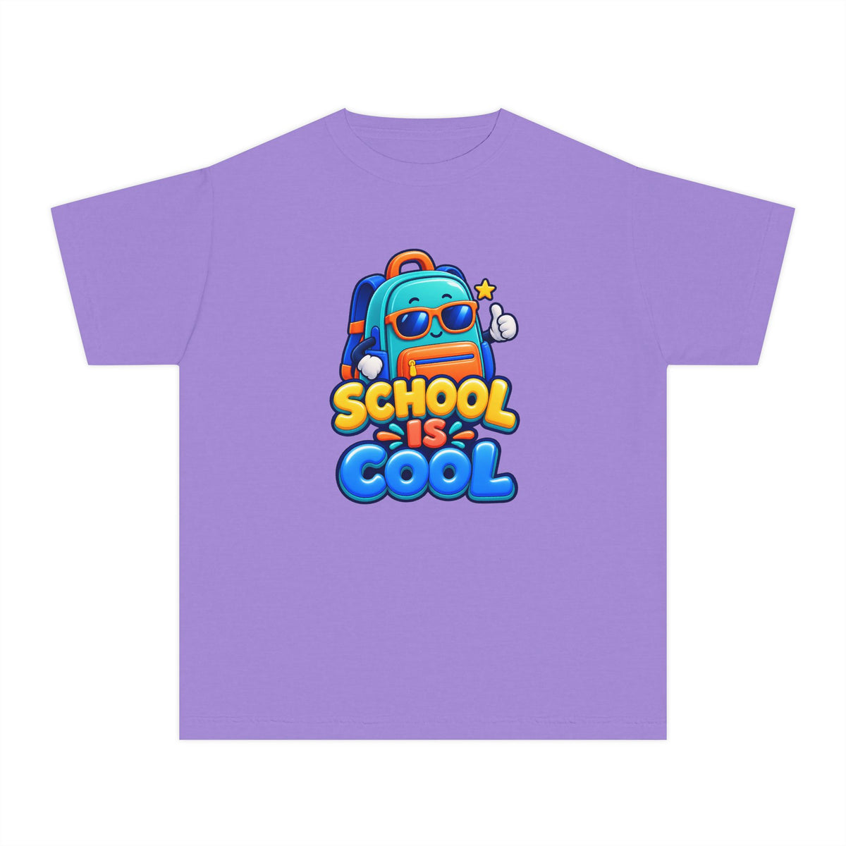 🎒 School Is Cool Backpack Cartoon Kids Tee