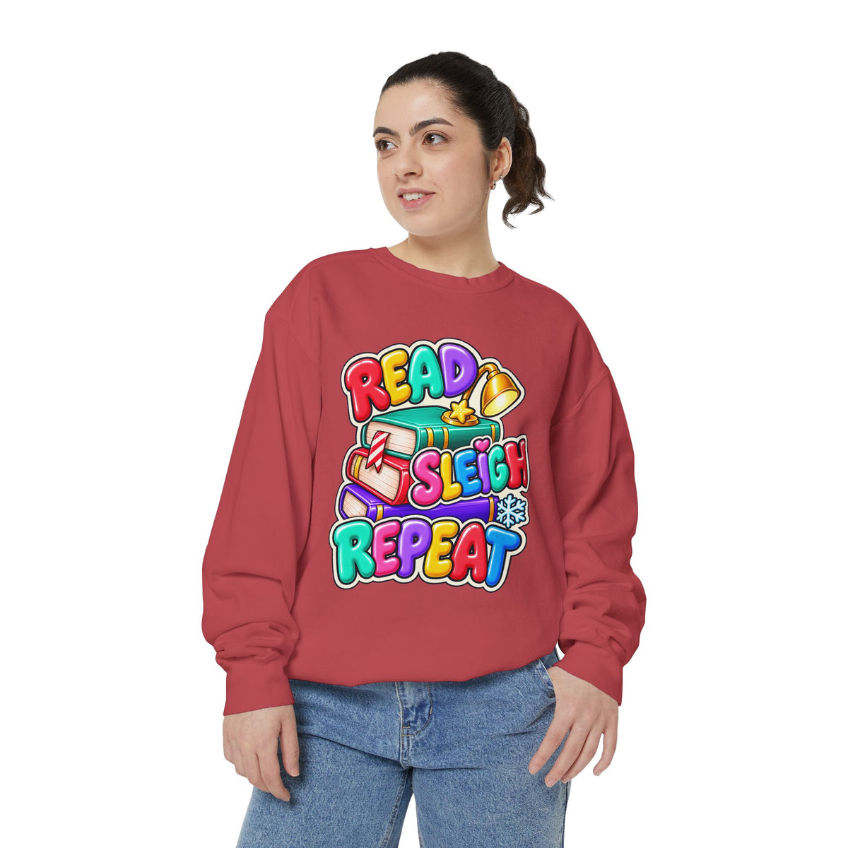 Read, Sleigh, Repeat Christmas Sweatshirt 📚🔔❄️