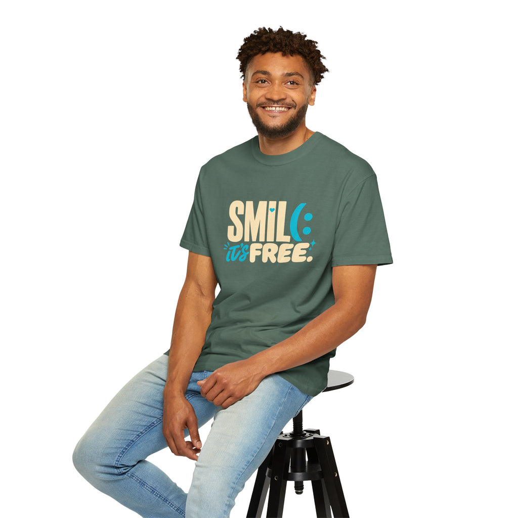 SMIL(: It’s Free Garment-Dyed Graphic Tee