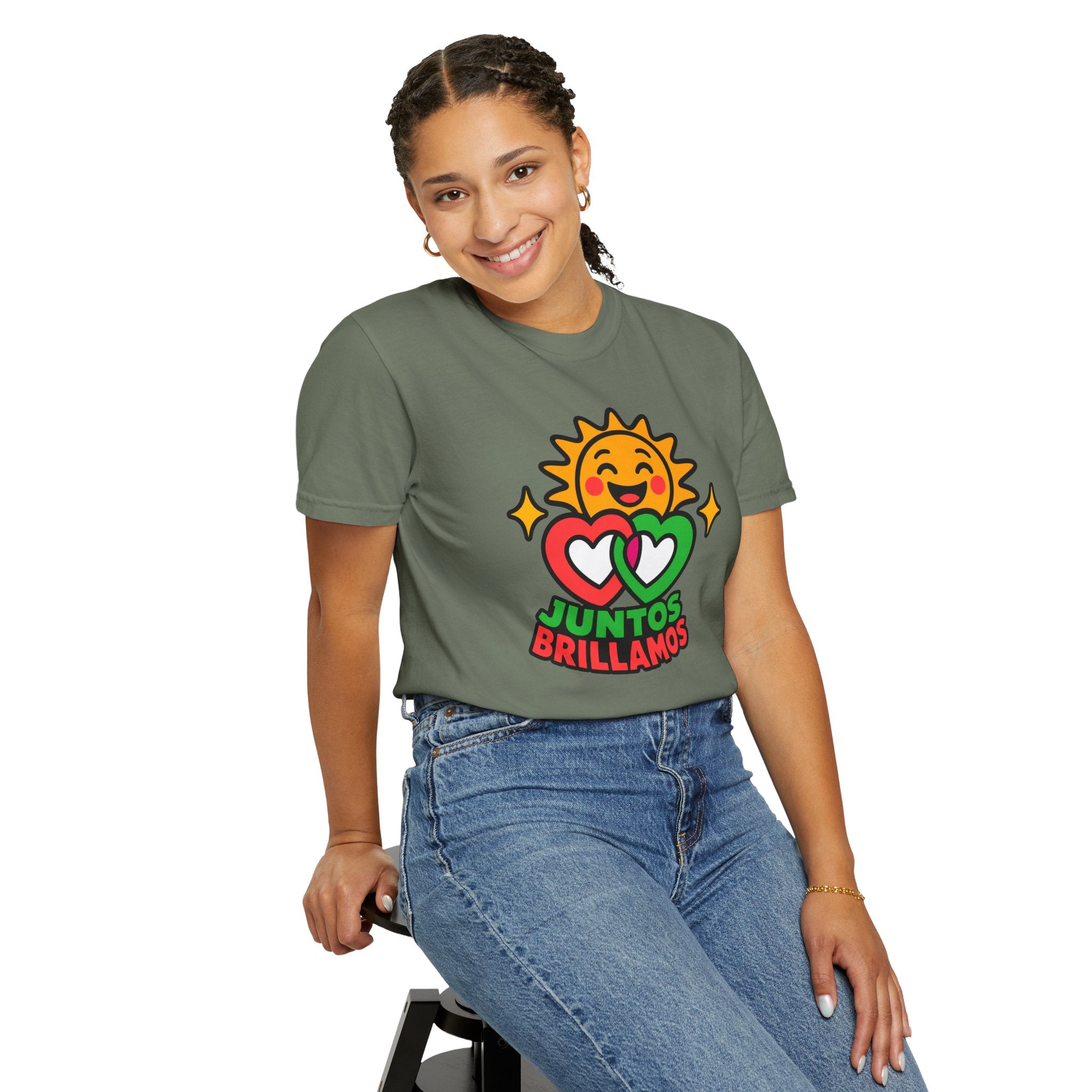 Juntos Brillamos Latino Heritage Heavyweight Tee ☀️❤️