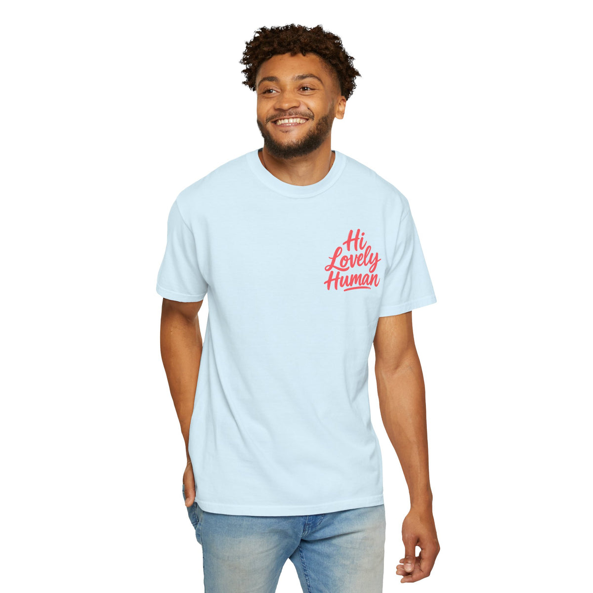 Hi Lovely Human Navy Garment-Dyed Comfort Colors® T-Shirt