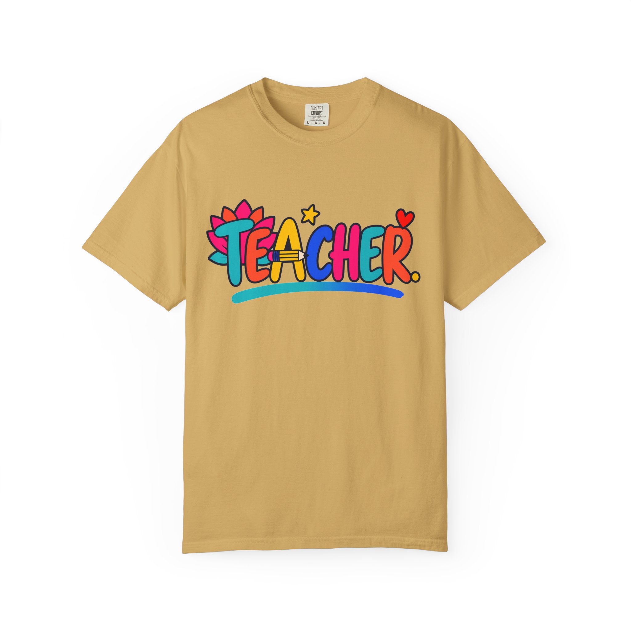 Colorful Teacher Comfort Colors® Heavyweight Tee 🍎✏️