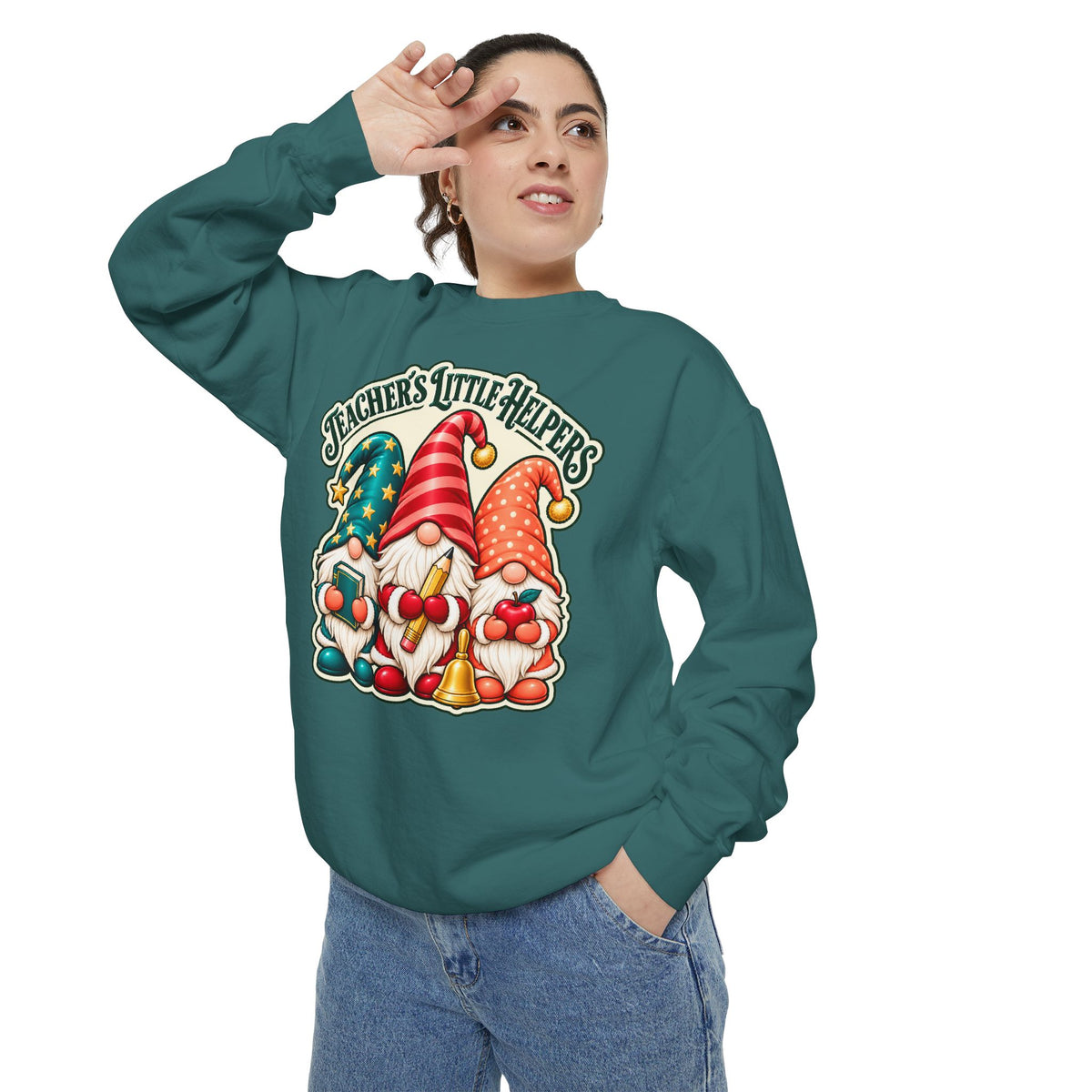 Teachers Little Helpers Gnome Christmas Sweatshirt