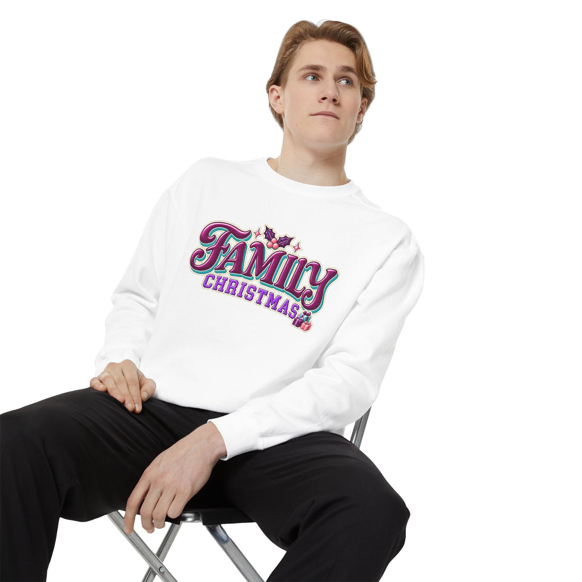 Family Christmas Retro Holiday Sweatshirt