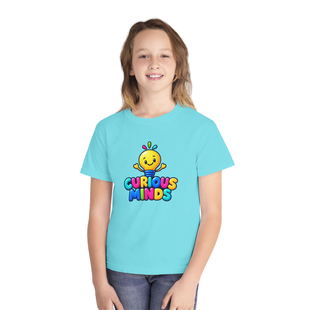 💡 Curious Minds Kids Tee Colorful Happy Character