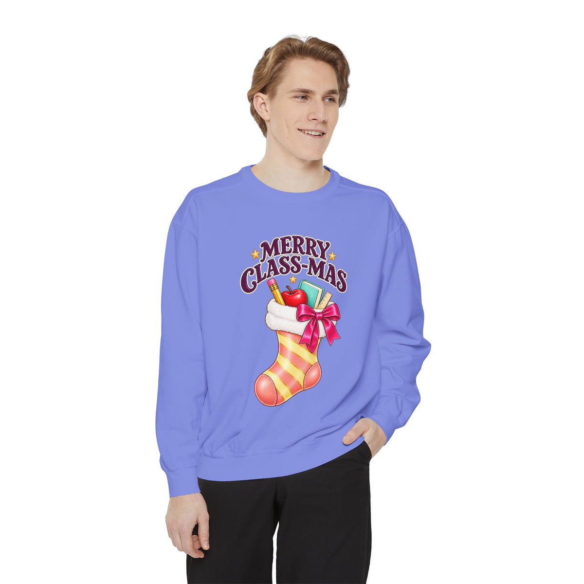 Merry Class-mas Sweatshirt – Cute Christmas Stocking Teacher Holiday Sweater