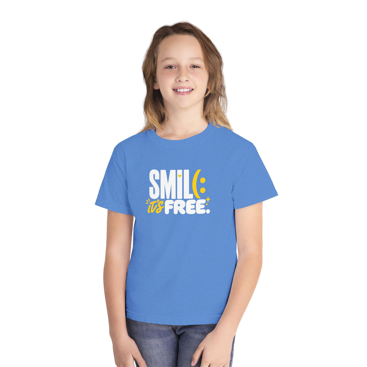 SMILE IT’S FREE! Youth Garment-Dyed Tee
