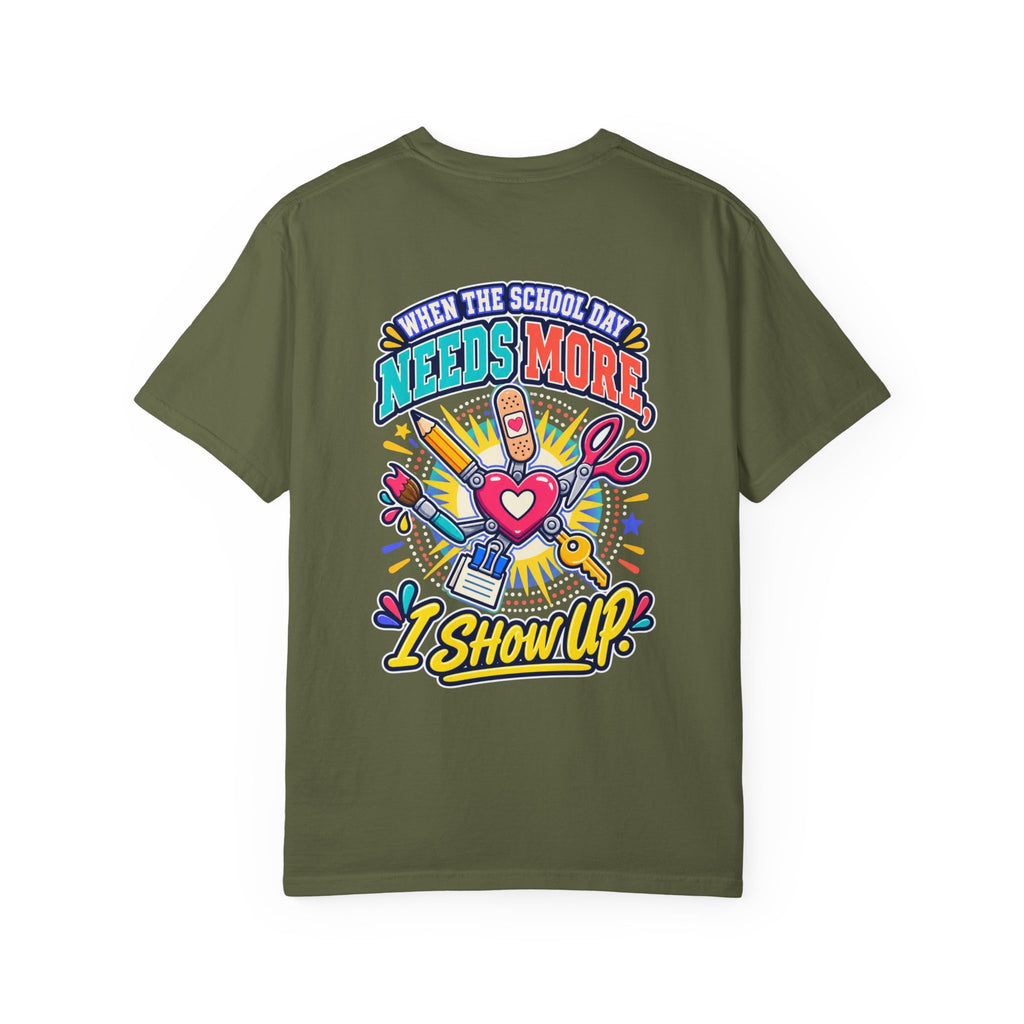 Here to Help School Support Staff Comfort Colors® Tee 🍎✏️