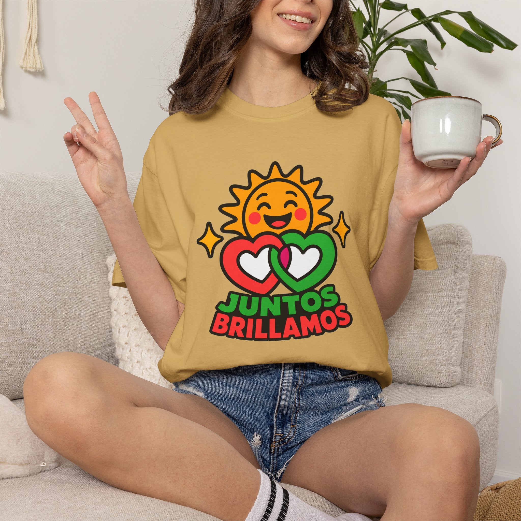 Juntos Brillamos Latino Heritage Heavyweight Tee ☀️❤️