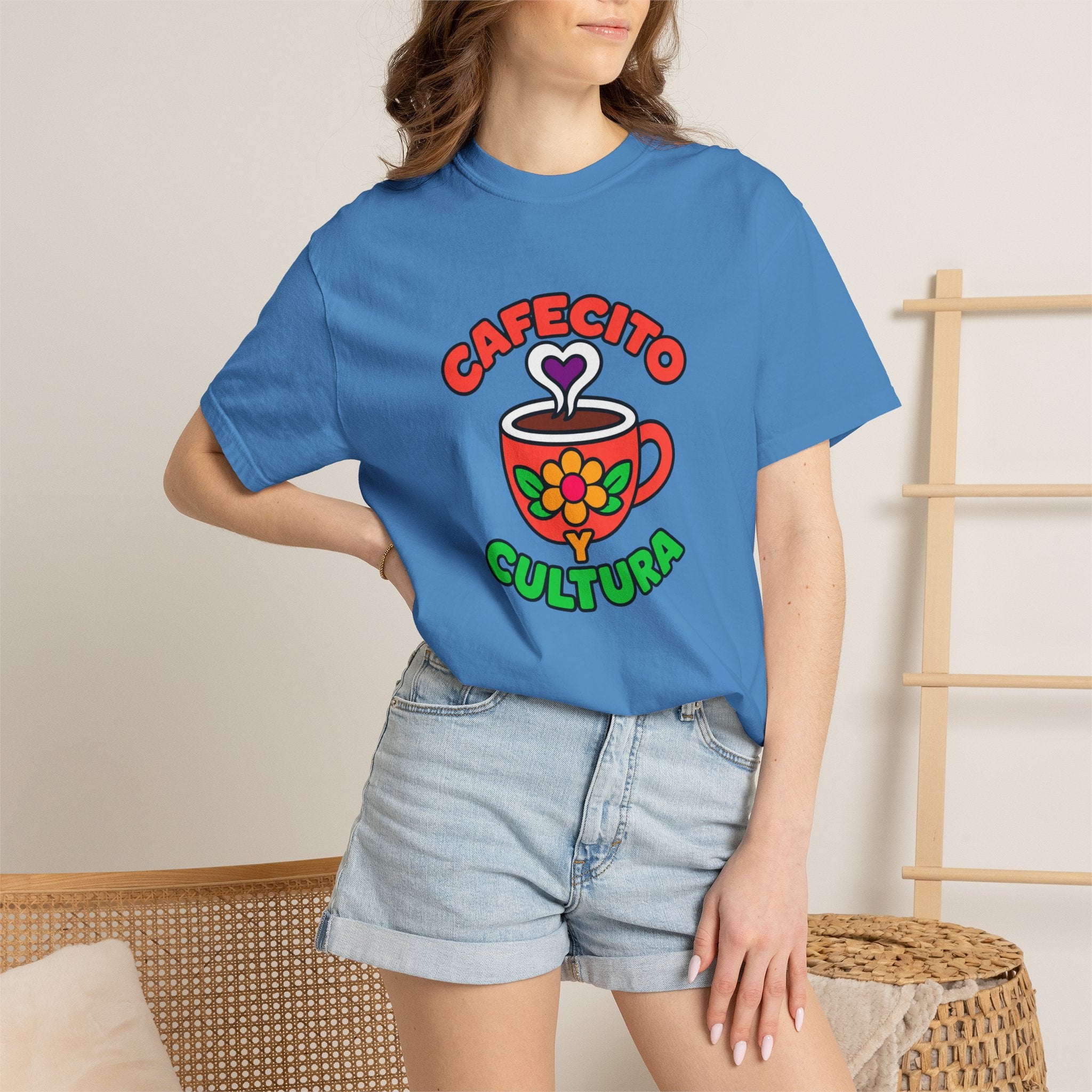 Cafecito Y Cultura Heavyweight Tee ☕🌼