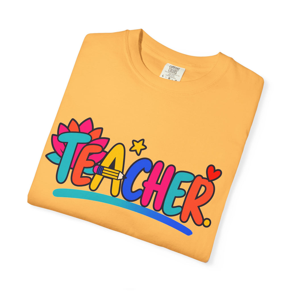 Colorful Teacher Comfort Colors® Heavyweight Tee 🍎✏️