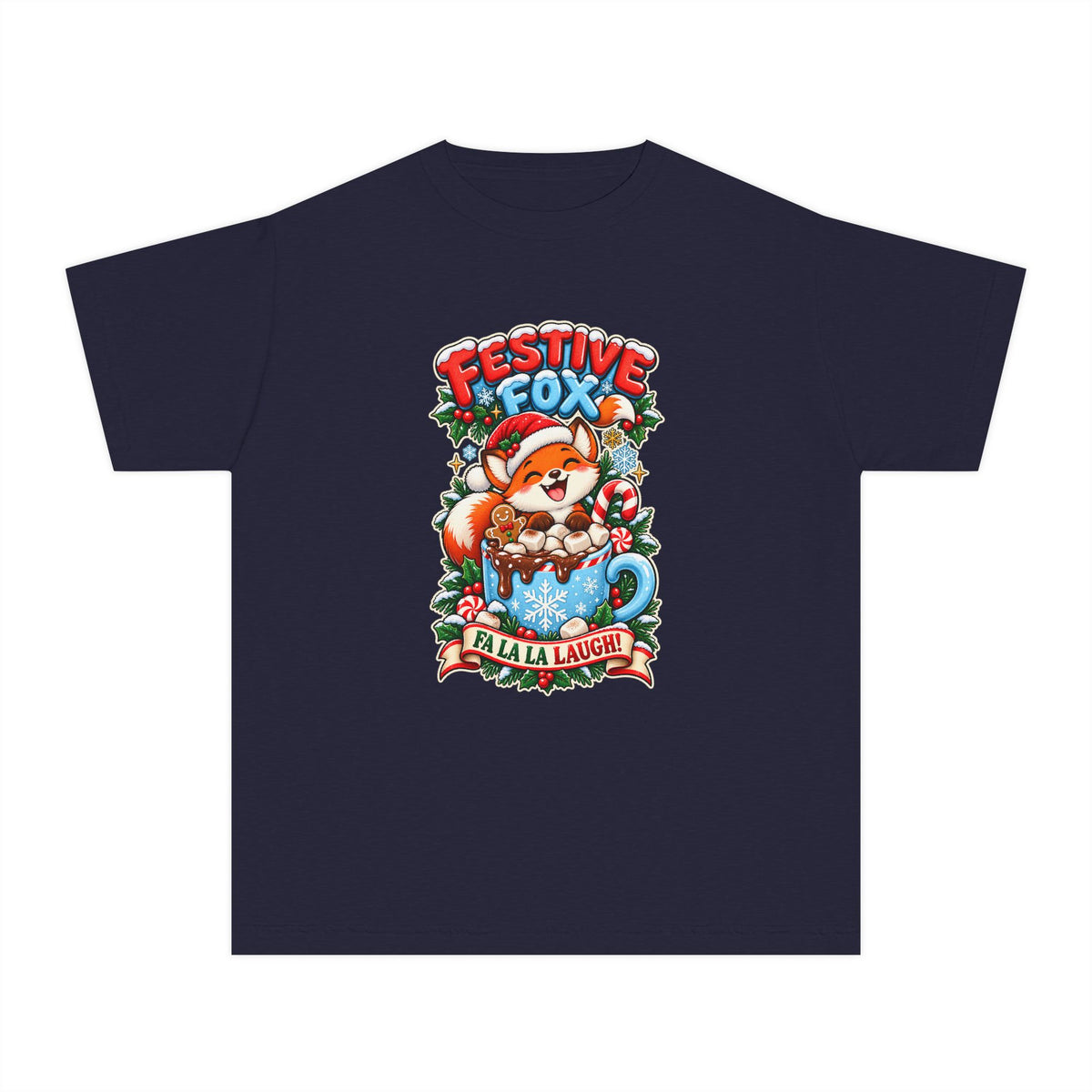 Festive Fox “Fala La Laugh!” Youth Christmas Tee