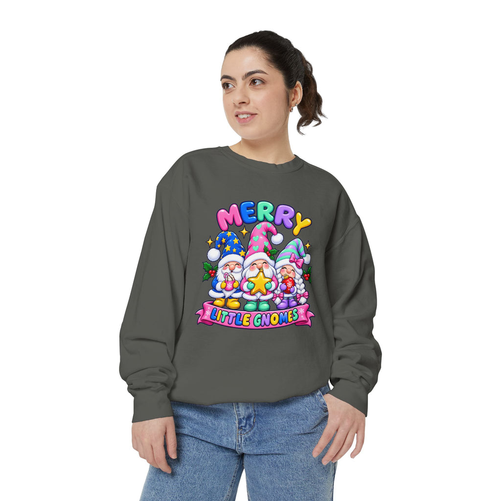 Merry Little Gnomes Sweatshirt Cute Christmas Holiday Crewneck