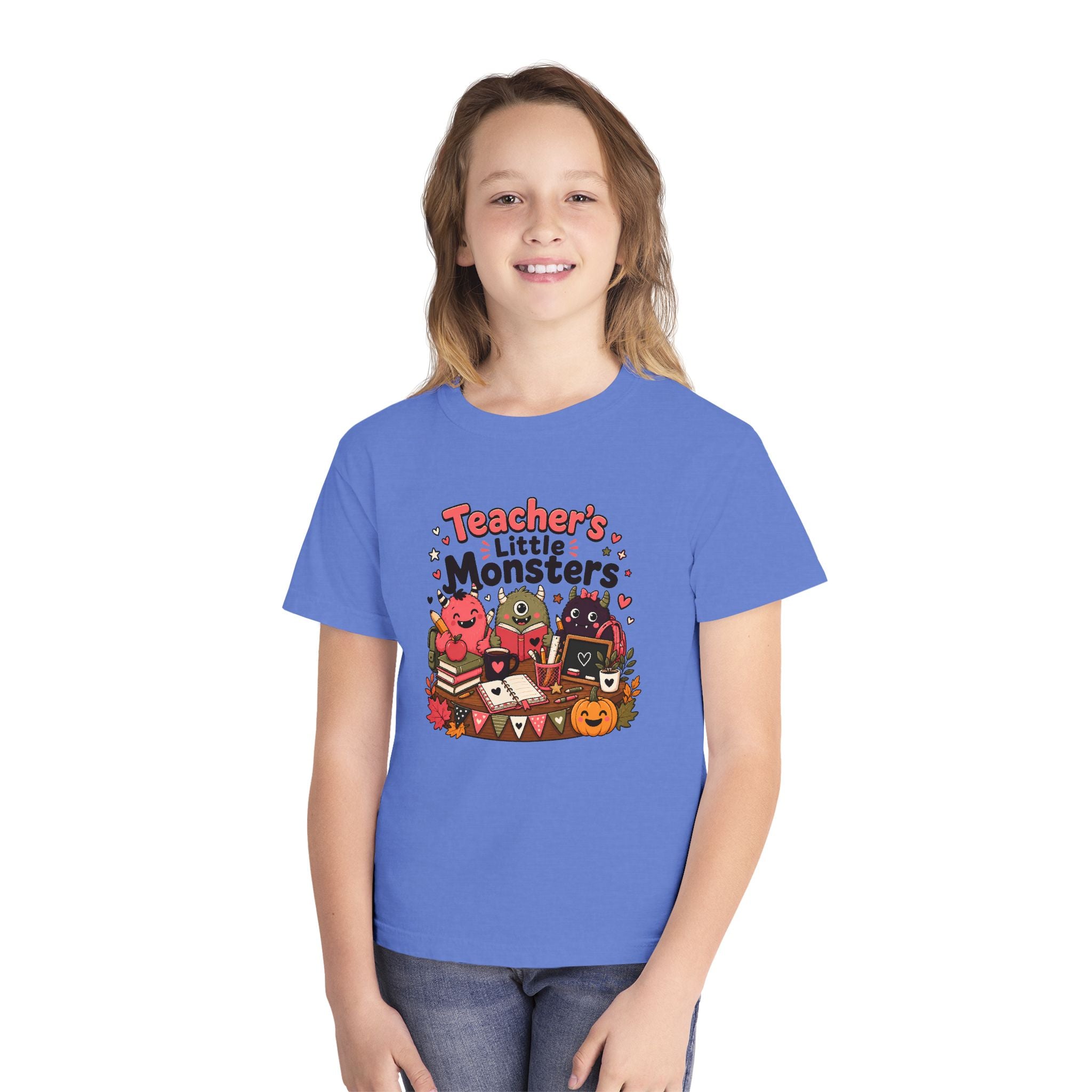 Teacher’s Little Monsters Youth Retro Tee 🍎📚