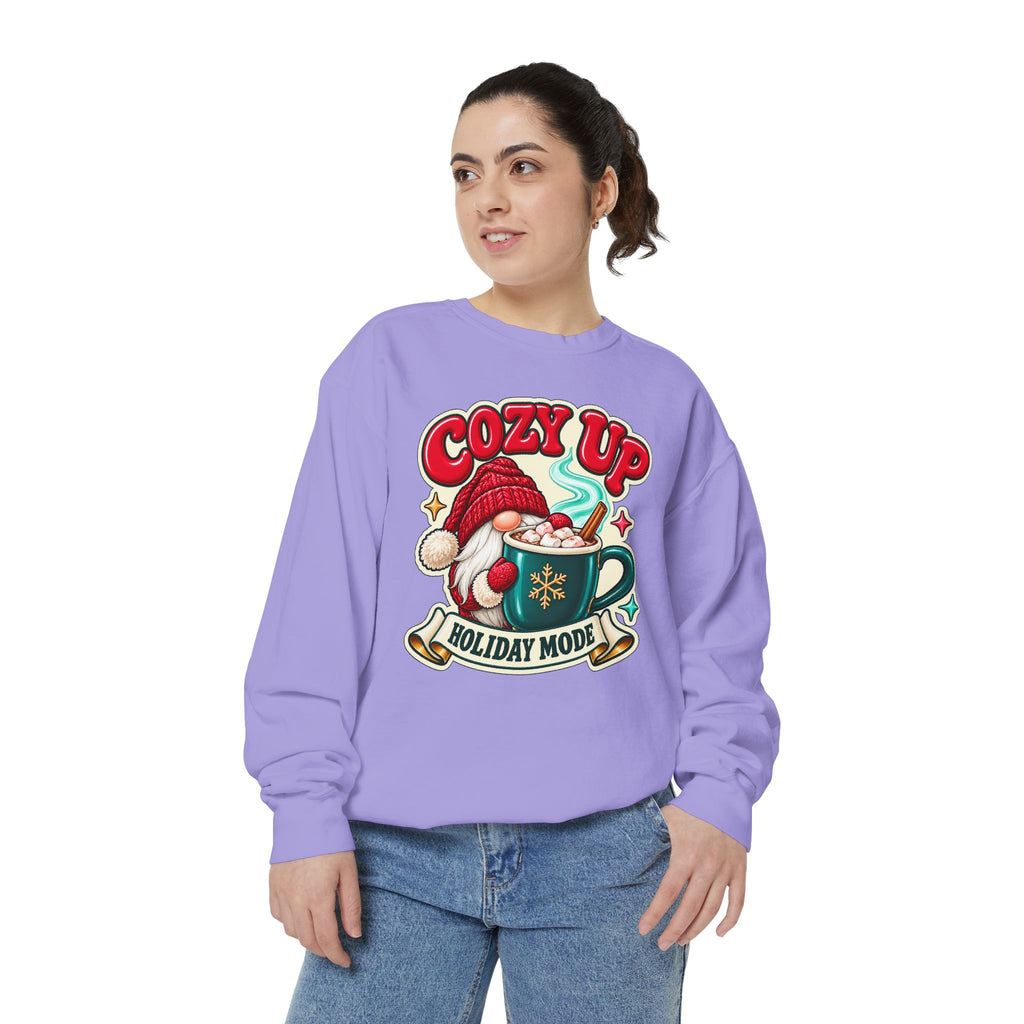 Cozy Up Christmas Mode Gnome Cocoa Sweatshirt