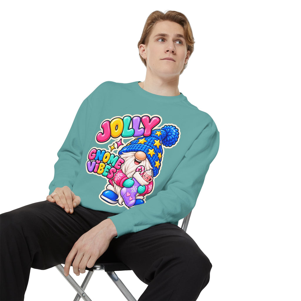Jolly Gnome Vibes Christmas Sweatshirt