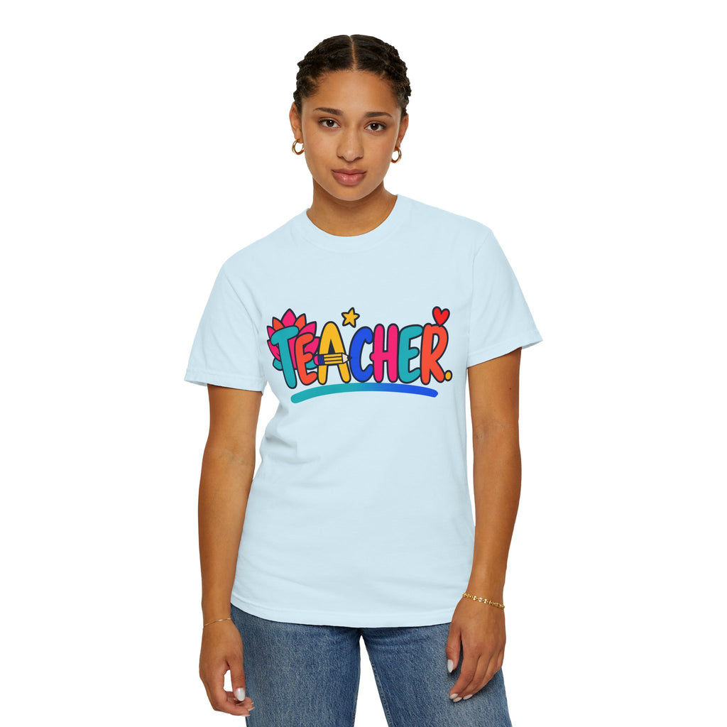 Colorful Teacher Comfort Colors® Heavyweight Tee 🍎✏️