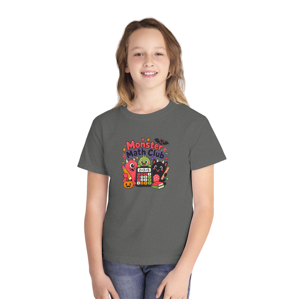 🎃 Monster Math Club Halloween Youth Retro Tee 🧮👻