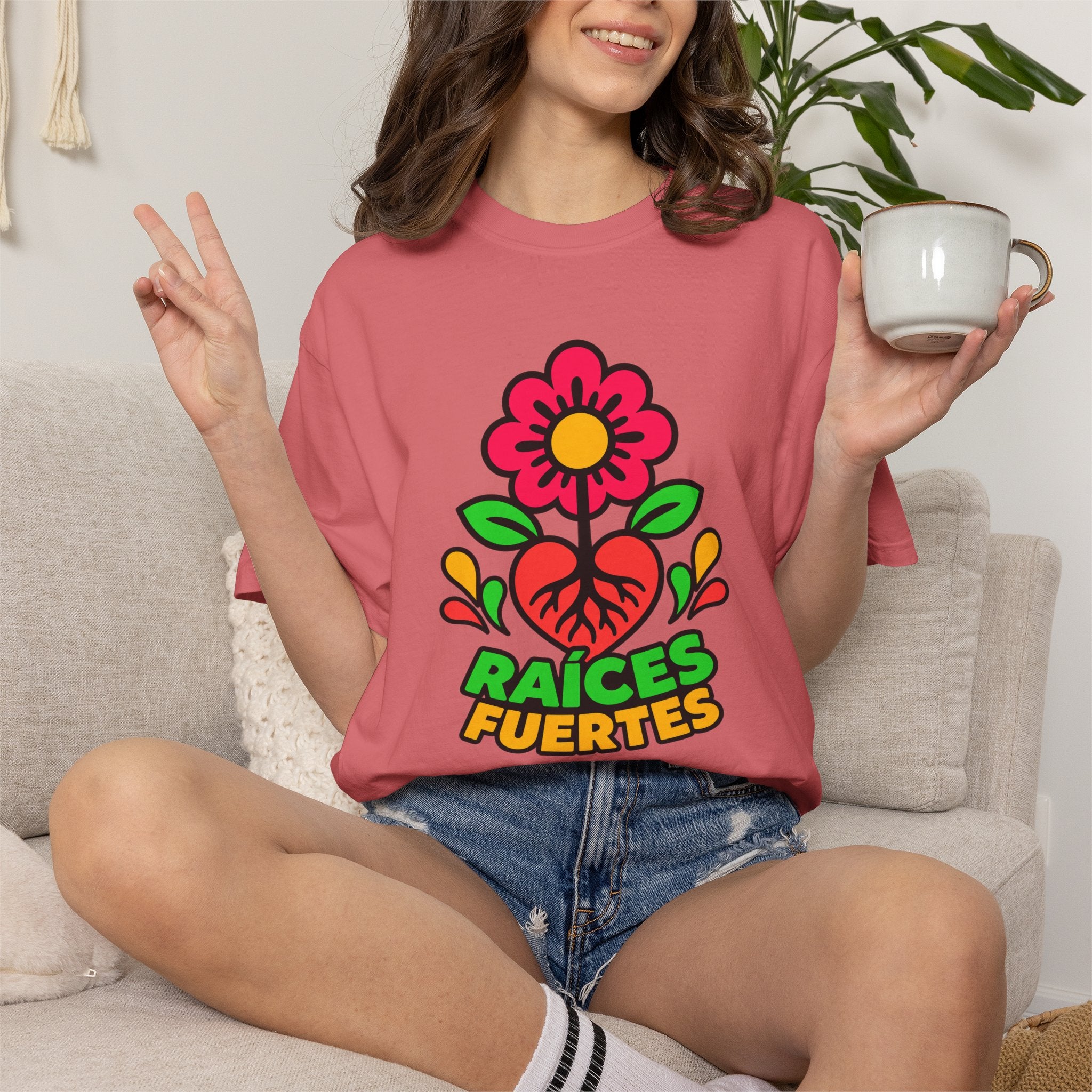 Raíces Fuertes Latino Heritage Heavyweight Tee 🌺❤️