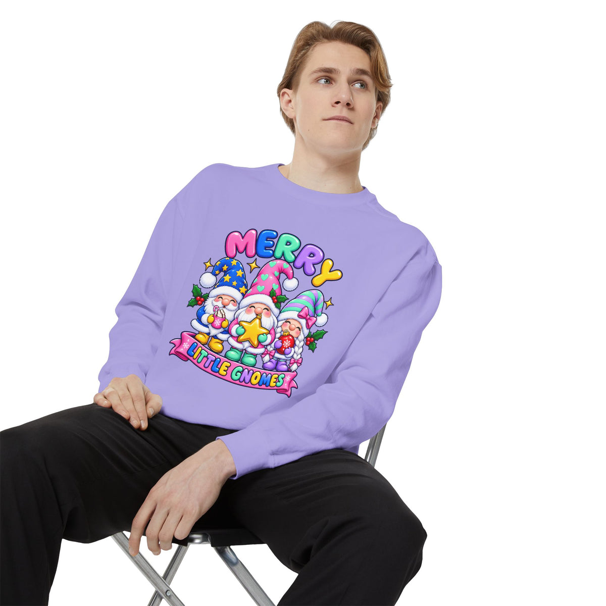 Merry Little Gnomes Sweatshirt Cute Christmas Holiday Crewneck